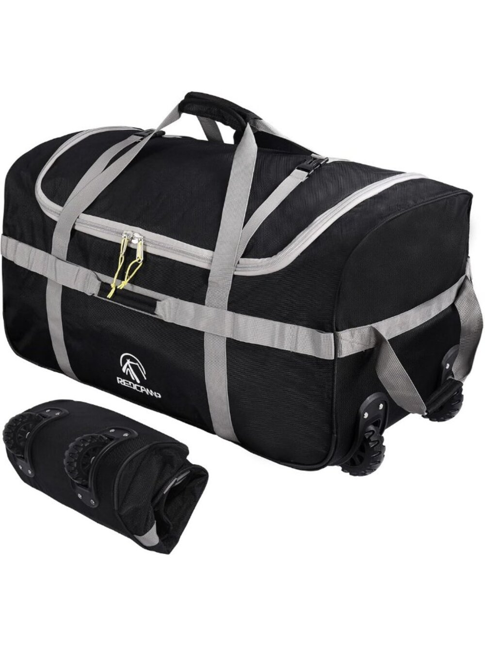 Large Foldable Duffle Bag with Wheels - 85L/120L/140L Travel Tote for Easy